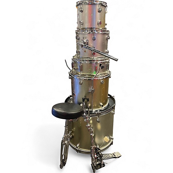 Used ddrum 5 Piece D2 Metallic Silver Drum Kit