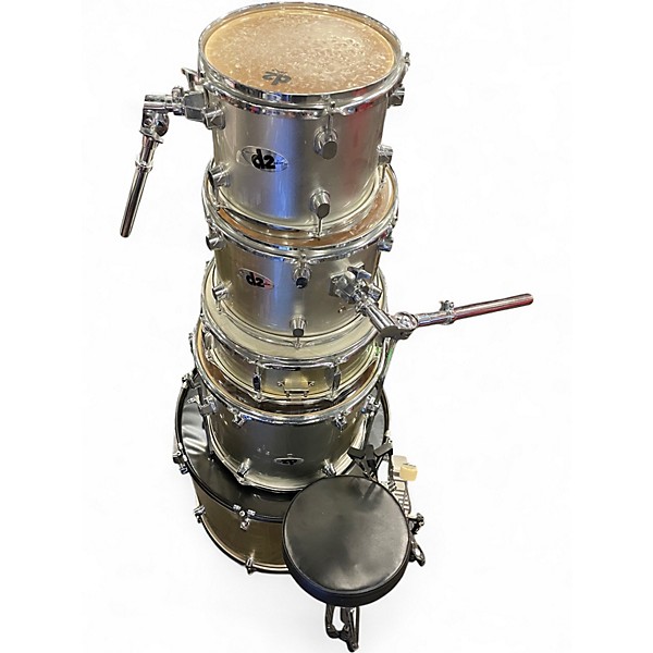 Used ddrum 5 Piece D2 Metallic Silver Drum Kit