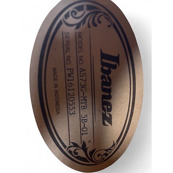 Used Ibanez AS73G Whale Blue Hollow Body Electric Guitar