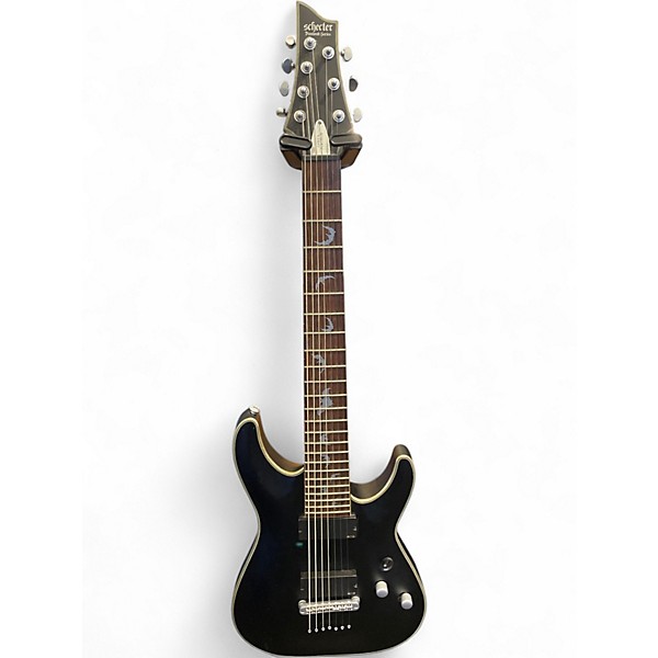 Used Schecter Guitar Research Damien Platinum 7 BLACK Solid Body Electric Guitar