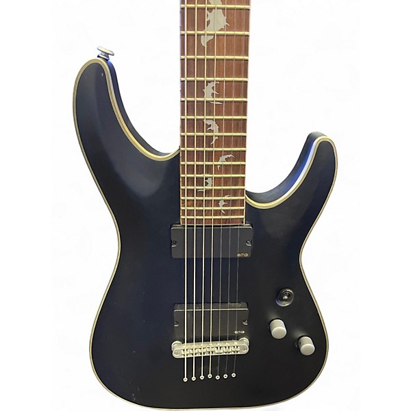 Used Schecter Guitar Research Damien Platinum 7 BLACK Solid Body Electric Guitar