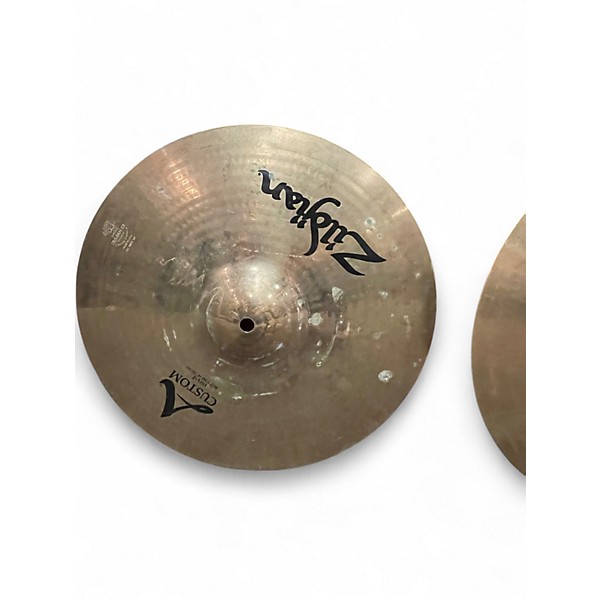 Used Zildjian 14in A Custom Hi Hat Pair Cymbal