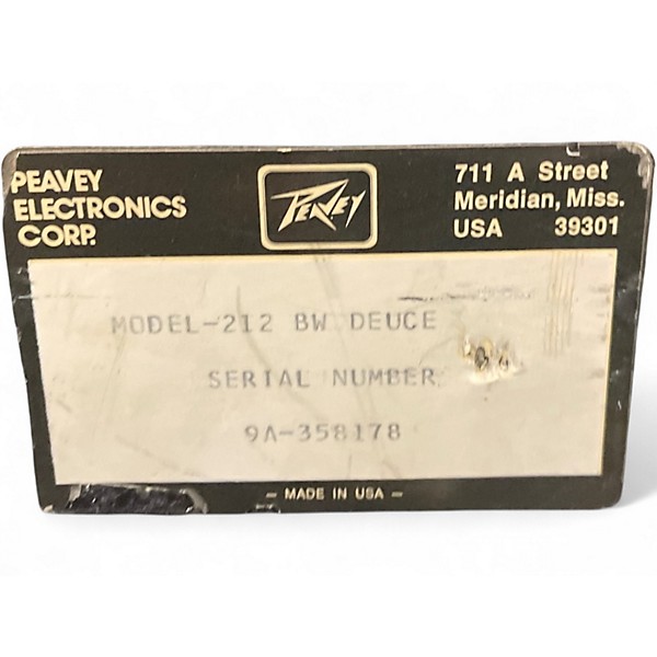 Used Peavey DEUCE 2X12 Tube Guitar Combo Amp