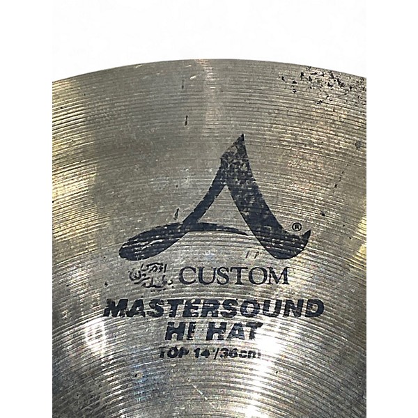 Used Zildjian 14in A Custom Mastersound Hi Hat Top Cymbal