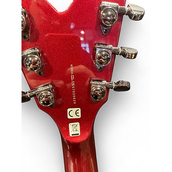 Used Dean Dime Razorback V Candy Apple Red Metallic Solid Body Electric Guitar