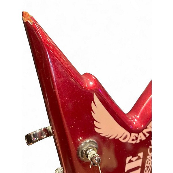 Used Dean Dime Razorback V Candy Apple Red Metallic Solid Body Electric Guitar