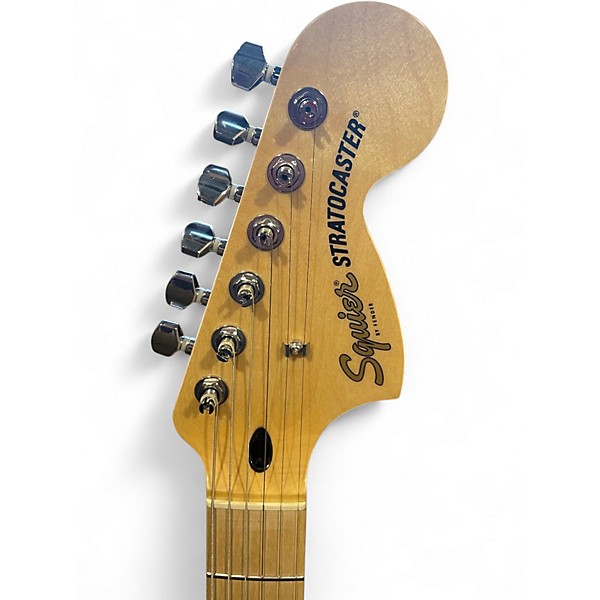 Used Squier HARD ROCK STRAT WHITE Solid Body Electric Guitar