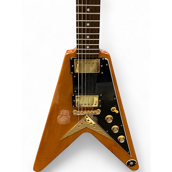 Used Epiphone 1958 Korina Flying V Natural Solid Body Electric Guitar