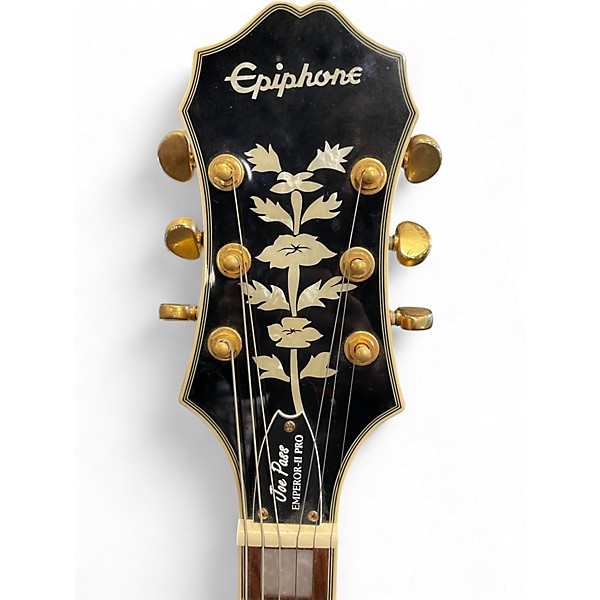 Used Epiphone Joe Pass Emperor-II Pro Vintage Natural Hollow Body Electric Guitar