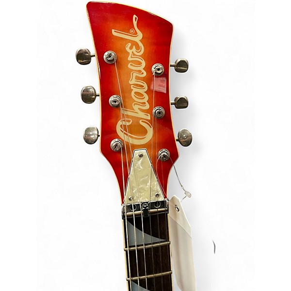 Used Charvel Surfcaster Cherry Sunburst Hollow Body Electric Guitar