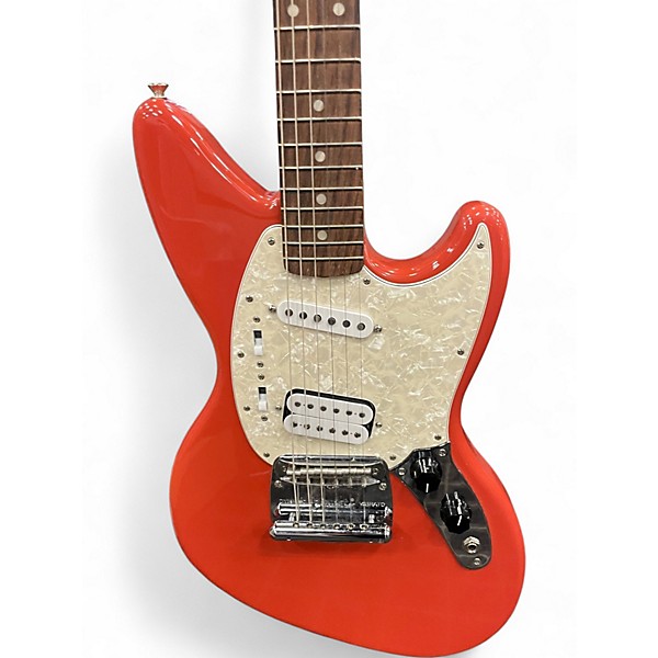 Used 2020s Fender Jagstang Fiesta Red Solid Body Electric Guitar