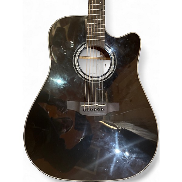 Used Takamine GD30CE Black Acoustic Electric Guitar