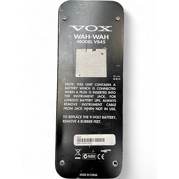 Used VOX V845 Classic Wah Effect Pedal