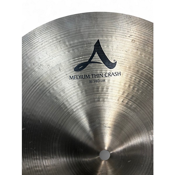 Used Zildjian 16in A Series Medium Thin Crash Cymbal