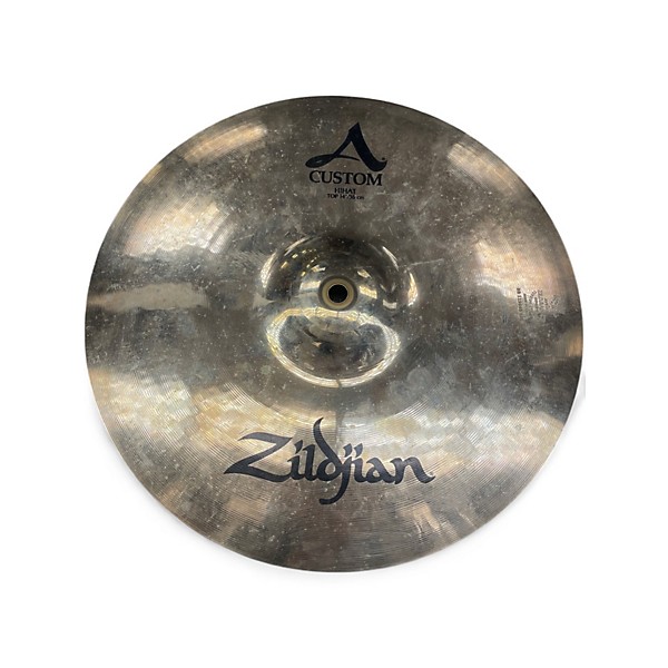 Used Zildjian 14in A Custom Hi Hat Pair Cymbal