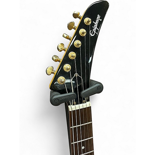 Used 2000s Epiphone Korina Explorer Natural Electric Bass Guitar