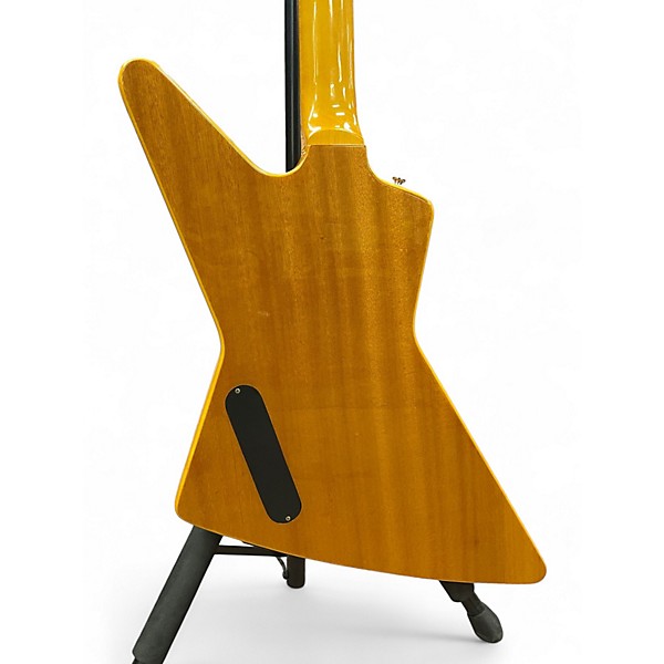 Used 2000s Epiphone Korina Explorer Natural Electric Bass Guitar