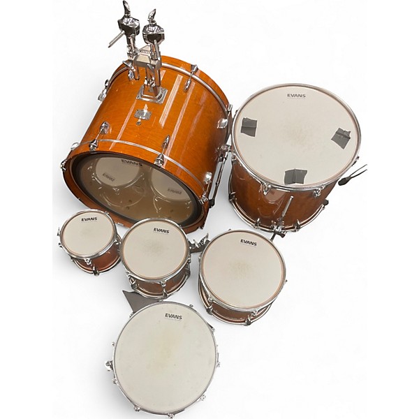 Used Yamaha 6 Piece Stage Custom HONEY AMBER Drum Kit