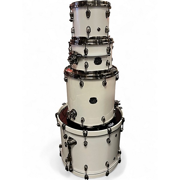 Used Mapex 4 Piece Saturn Evolution Rock Alpine White Drum Kit