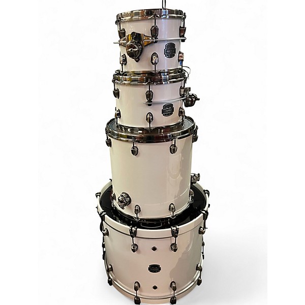 Used Mapex 4 Piece Saturn Evolution Rock Alpine White Drum Kit