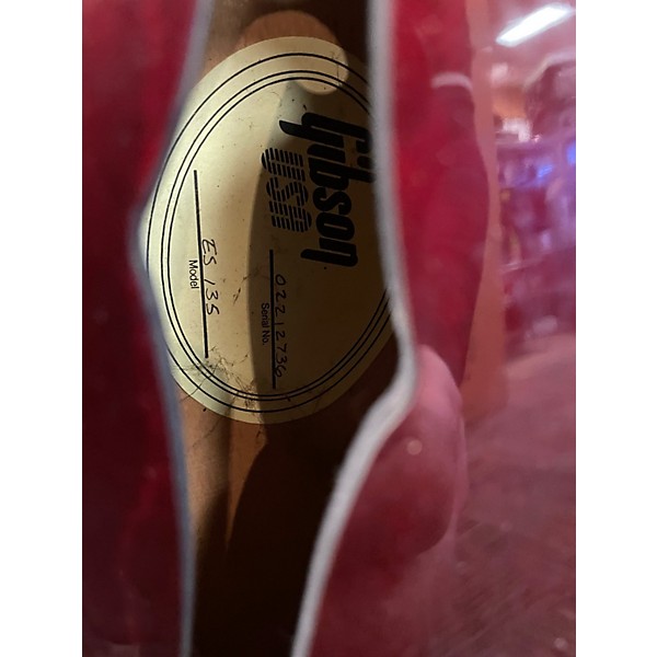 Used Gibson ES 135 Red Hollow Body Electric Guitar