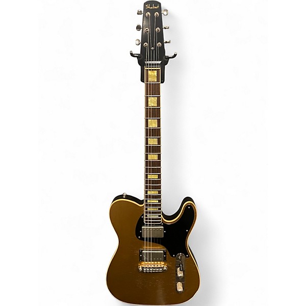 Used Shabat Lion JD Gold Top w/ Black Back Solid Body Electric Guitar