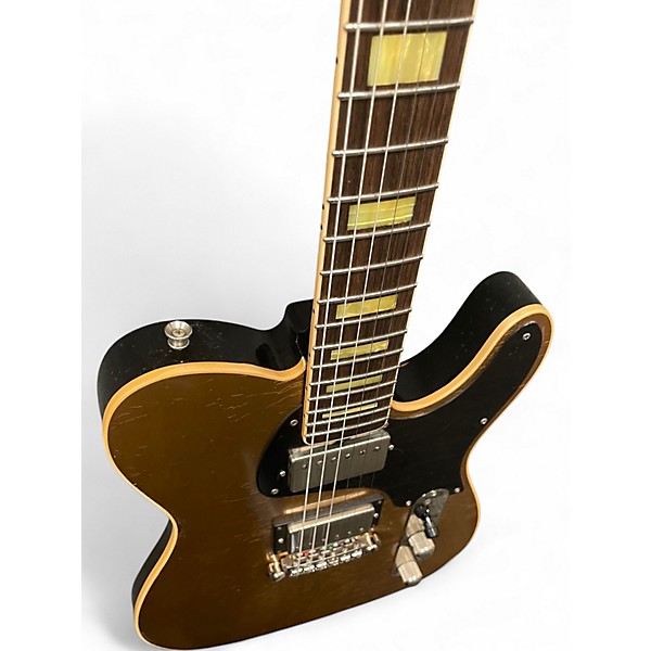 Used Shabat Lion JD Gold Top w/ Black Back Solid Body Electric Guitar