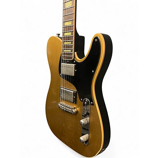 Used Shabat Lion JD Gold Top w/ Black Back Solid Body Electric Guitar