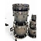 Used PDP by DW 7 Piece Concept Maple Black to Silver Sparkle Drum Kit
