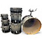 Used PDP by DW 7 Piece Concept Maple Black to Silver Sparkle Drum Kit