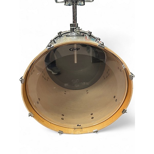 Used PDP by DW 7 Piece Concept Maple Black to Silver Sparkle Drum Kit