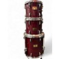 Used Pearl 4 Piece Masters Custom wine red Drum Kit