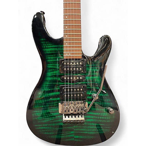 Used Ibanez KIKOSP3 Trans Green Solid Body Electric Guitar