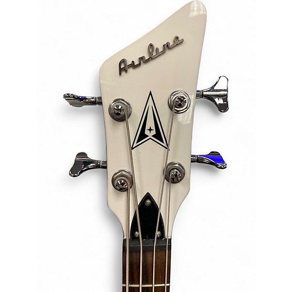 Used Airline JETSONS JR Black and White Electric Bass Guitar