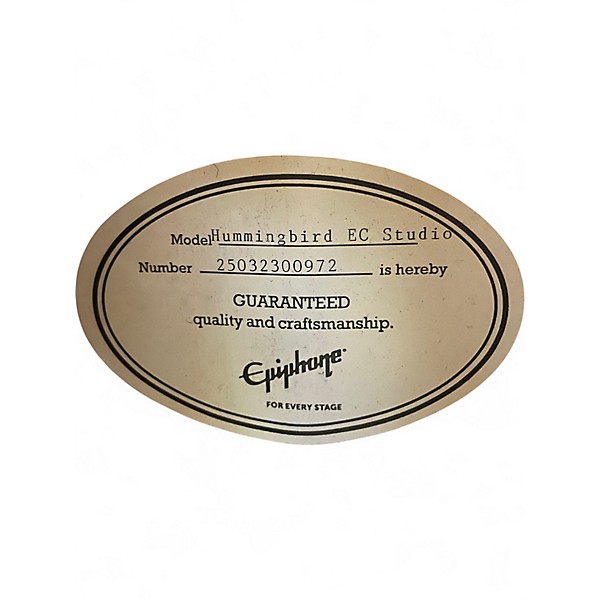 Used Epiphone Hummingbird EC STUDIO SUNBURST Acoustic Guitar