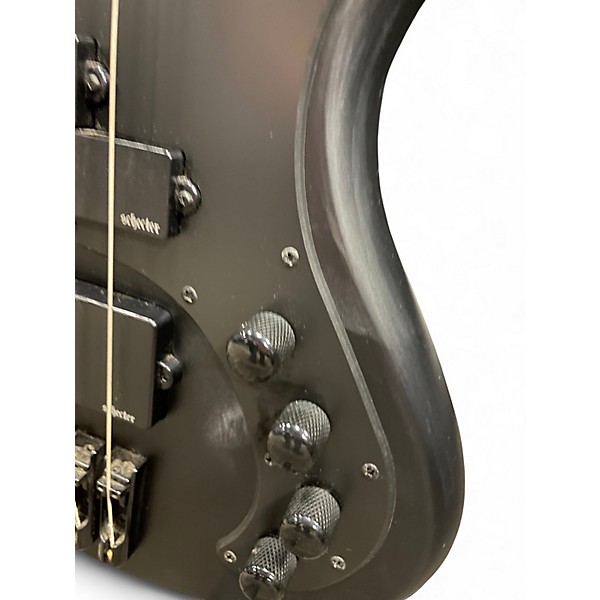 Used Schecter Guitar Research stealth 4 Black Electric Bass Guitar
