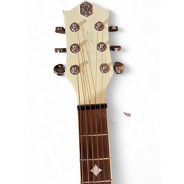 Used Randy Jackson studio series Pearl White Acoustic Electric Guitar