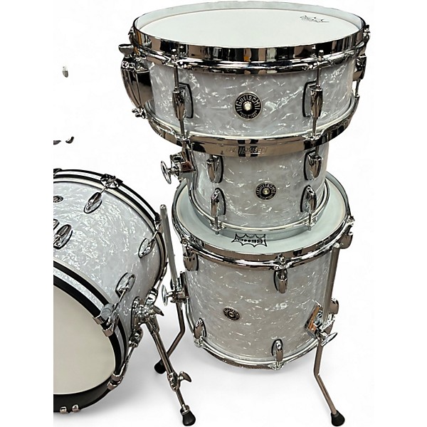 Used Gretsch Drums 4 Piece BROOKLYN SERIES MICRO KIT WHITE MARINE PEARL Drum Kit