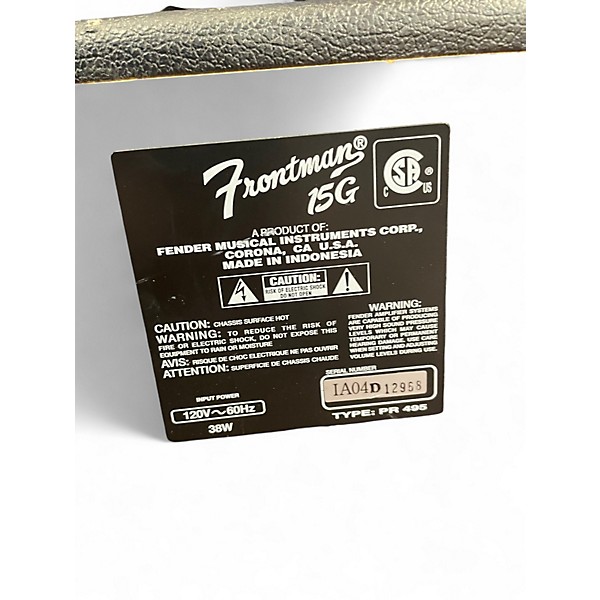 Used Fender Frontman 15G 1X8 15W Guitar Combo Amp