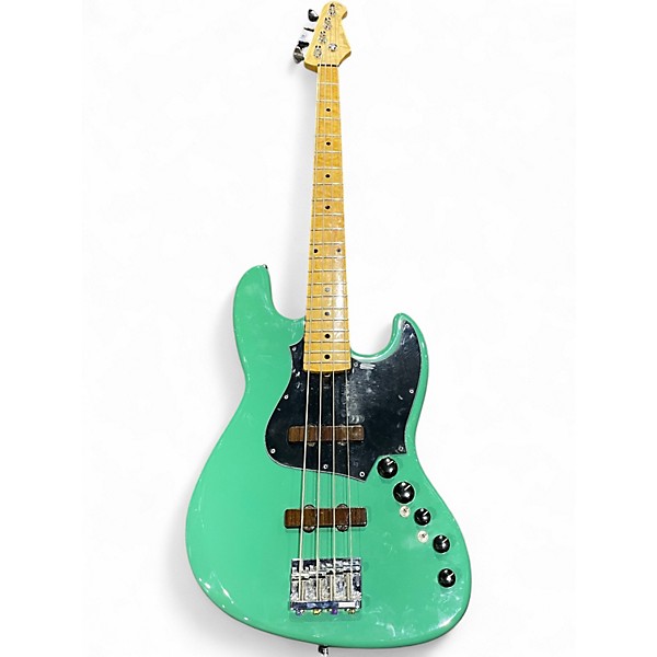 Used Leones 4 STRING BASS TURQUOISE Electric Bass Guitar