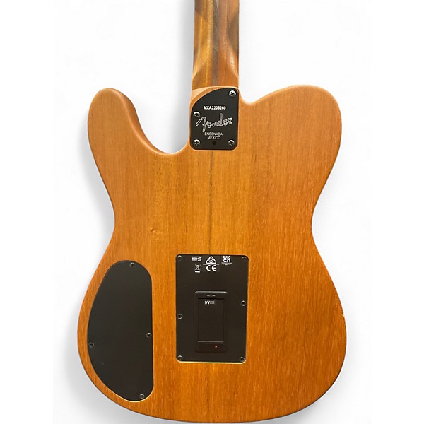 Used Fender Acoustasonic Player Telecaster Yellow Acoustic Electric Guitar