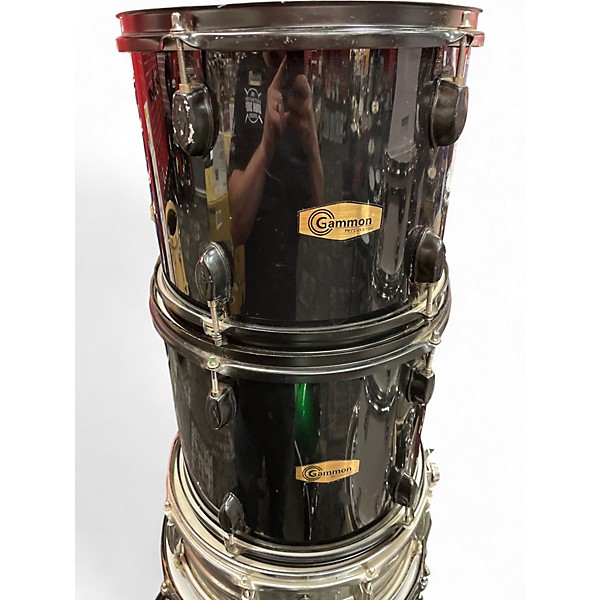 Used Gammon Percussion 5 Piece drums Black Drum Kit