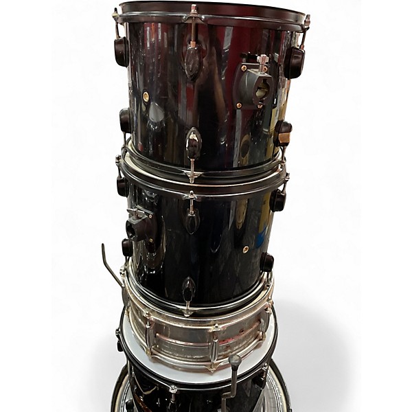 Used Gammon Percussion 5 Piece drums Black Drum Kit