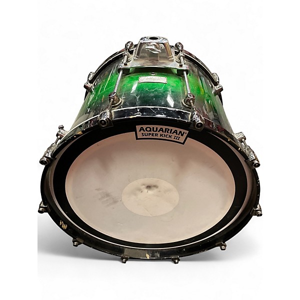 Used Mapex 22X18 Saturn green sparkle black fade Drum