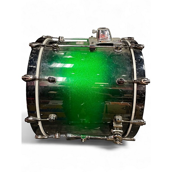 Used Mapex 22X18 Saturn green sparkle black fade Drum