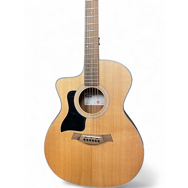 Used Taylor 114CE Left Handed Natural Acoustic Electric Guitar