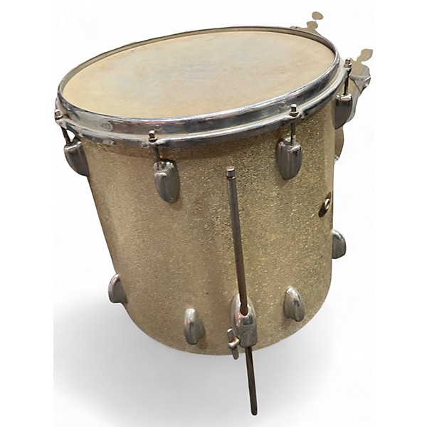 Vintage 1960s Slingerland 3 Piece DRUMS SILVER SPARKLE Drum Kit