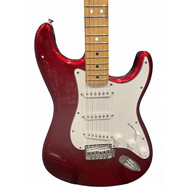Used Fender Standard Stratocaster Candy Apple Red Solid Body Electric Guitar