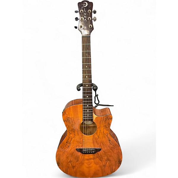 Used Luna Gypsy Spalt Acoustic Electric Natural Acoustic Electric Guitar