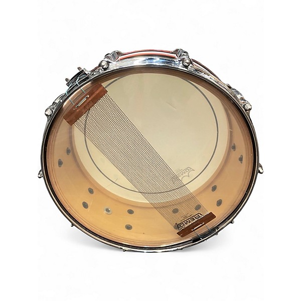 Used Pearl 5.5X14 Masterworks Custom Snare ORANGE Drum